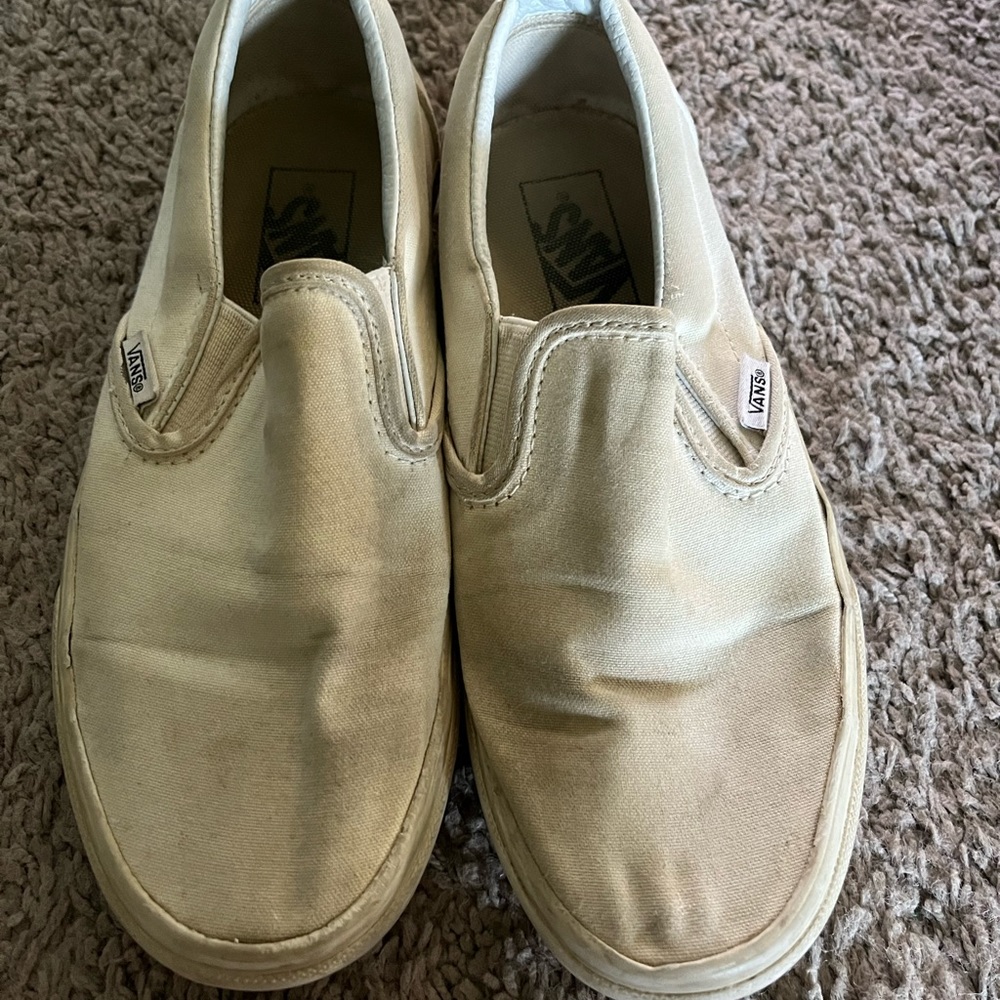 White slip on vans!